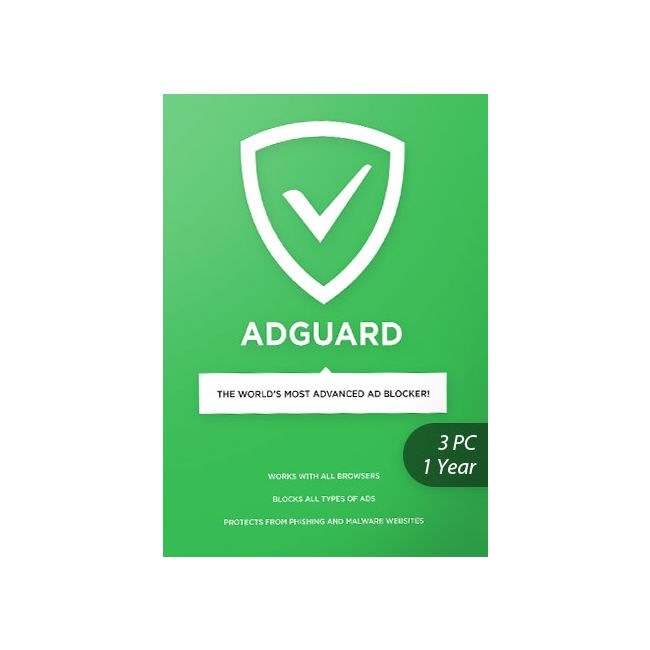 Adguard - 3 PCs - 1 Year